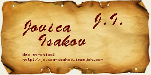 Jovica Isakov vizit kartica